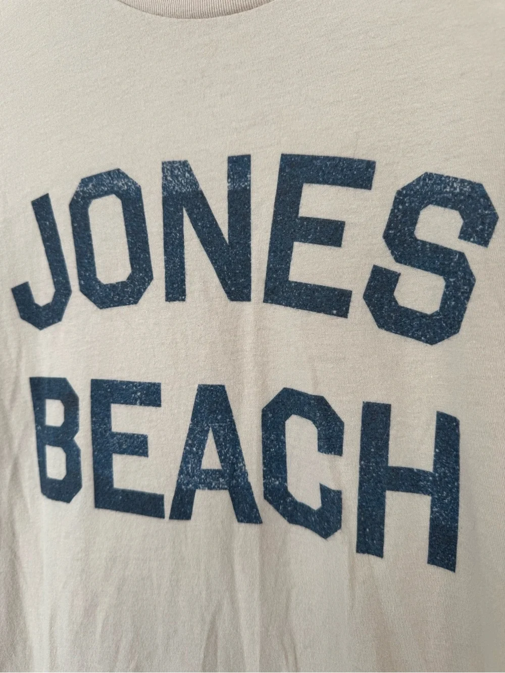 Jones Beach Graphic T-Shirt | Sand Beige | Unisex Medium | Worn Once